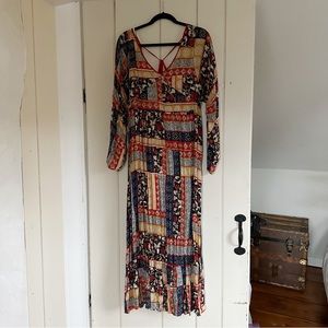 Free People Printed Trapeze Maxi